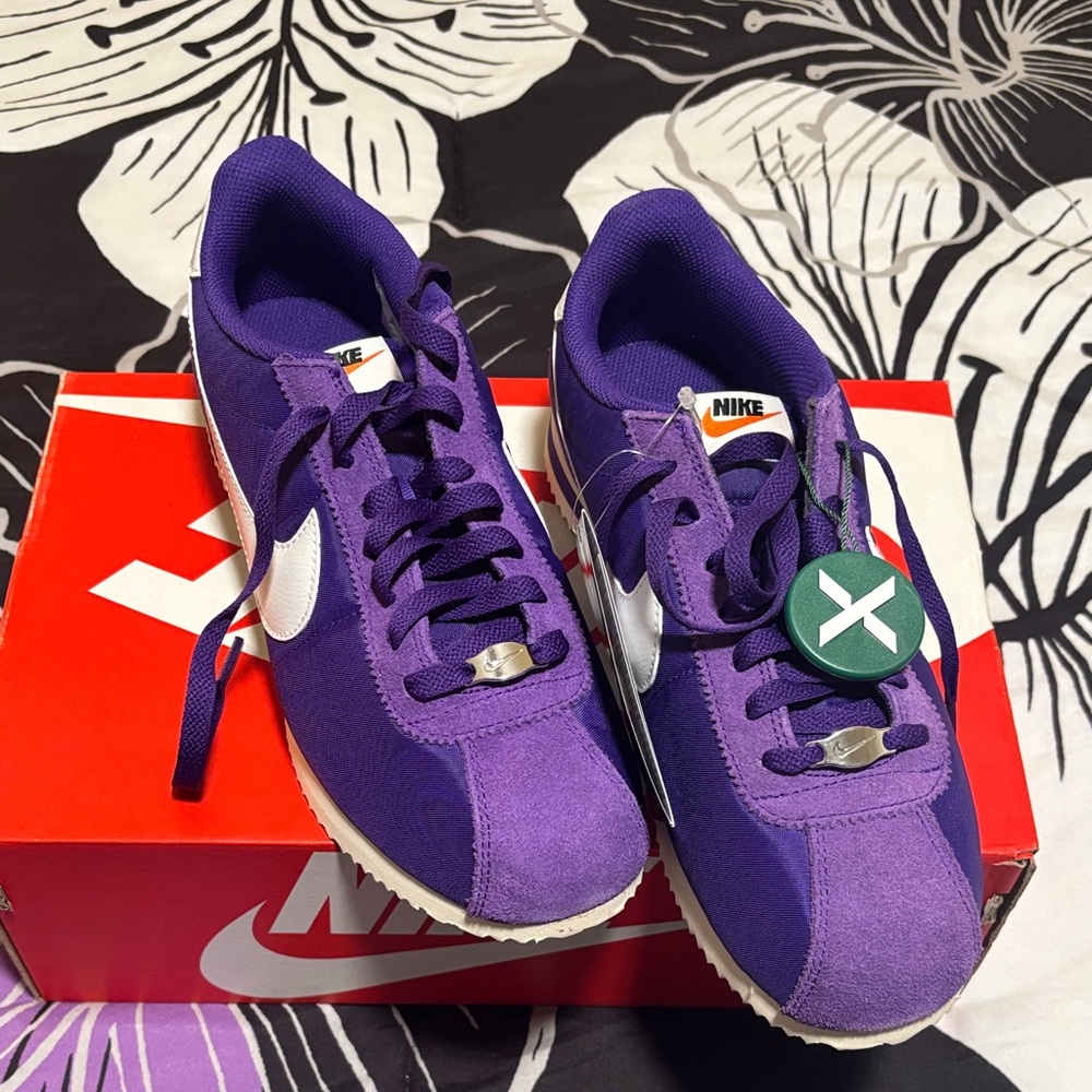 Nike Cortez Women's field purple and white summit  terrain Sneakers.